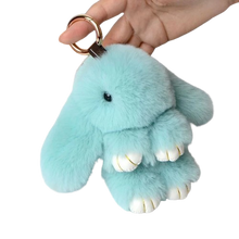 Charger l&#39;image dans la galerie, Porte-clés Pompon Lapin en Fourrure Douce
