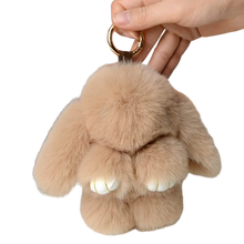 Charger l&#39;image dans la galerie, Porte-clés Pompon Lapin en Fourrure Douce
